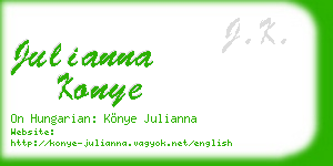 julianna konye business card